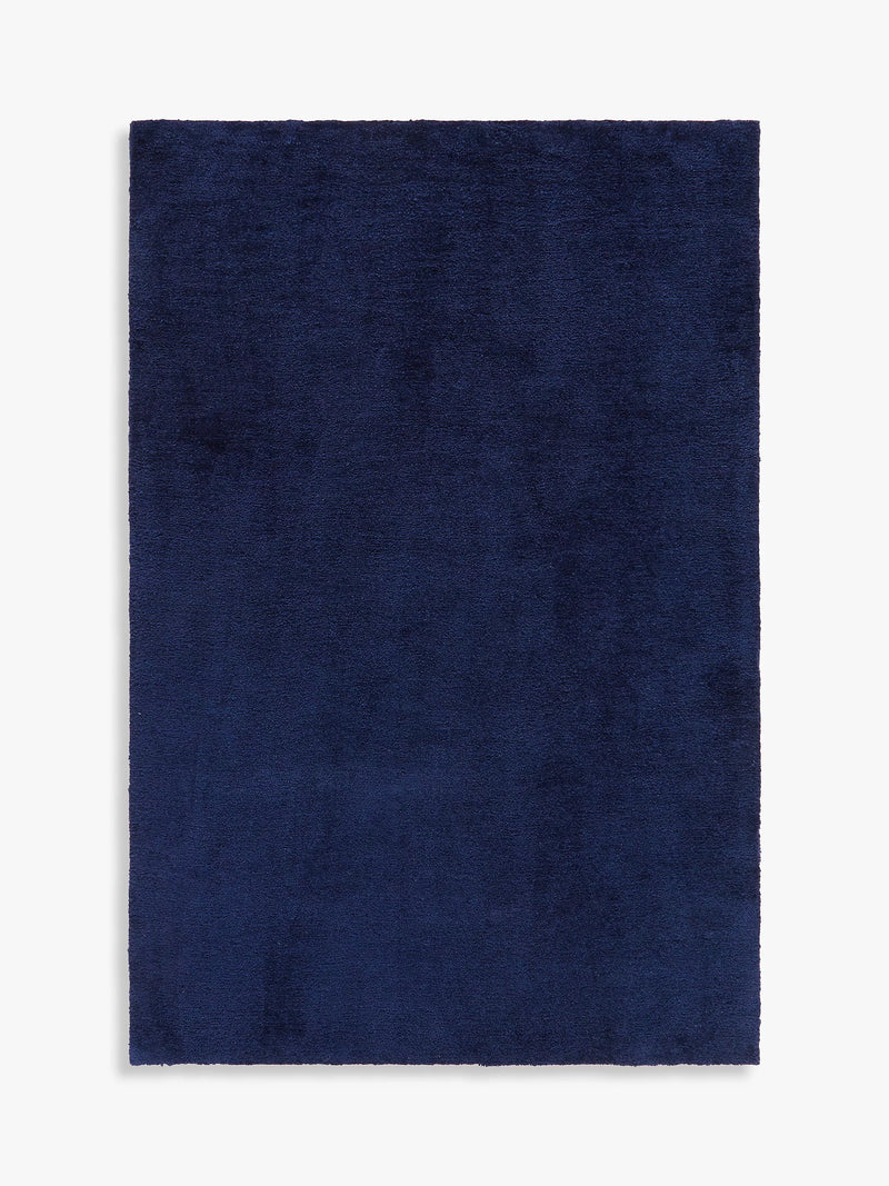 John Lewis Plain Easy Care Rug, Navy, L140 x W80 x D2 cm