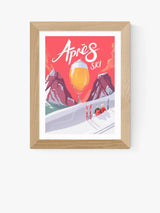 John Lewis East End Prints Mark Harrison 'Après Ski' Wood Framed Print 25x30cm- Buy online at McGrocer