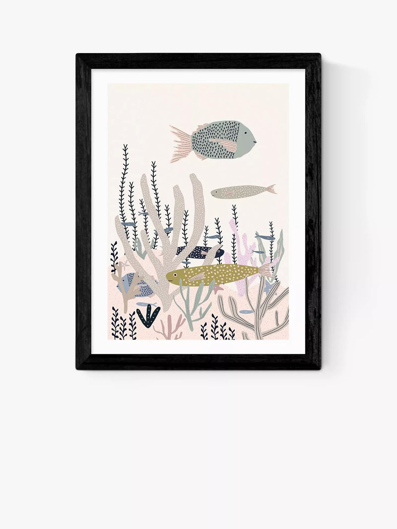 EAST END PRINTS Ani Vidotto Life Under the Sea Framed Print 30x40cm