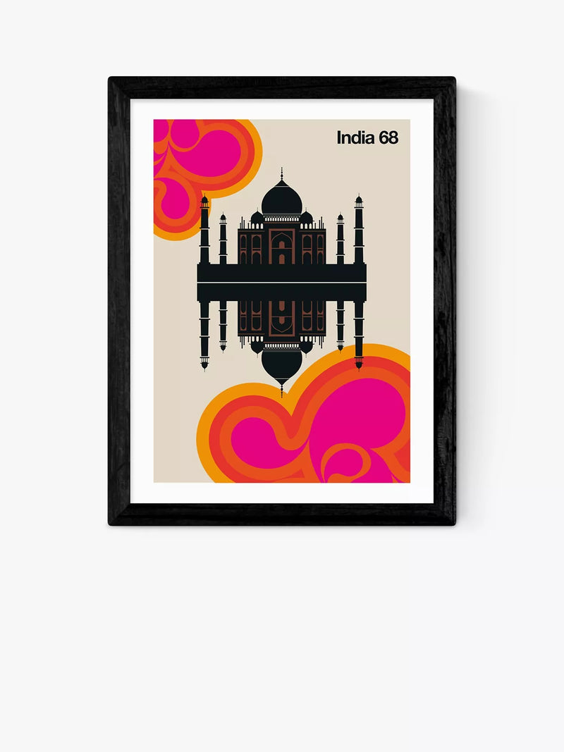 EAST END PRINTS framed print India 68 by Bo Lundberg 30x40cm (British brand)