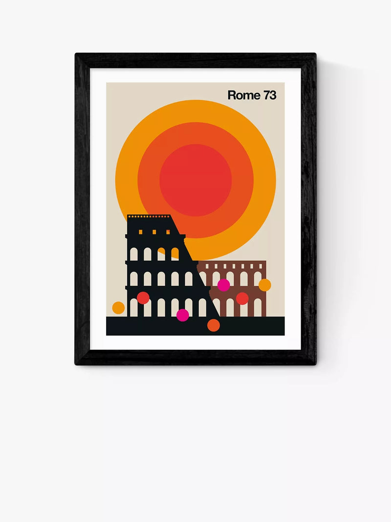 EAST END PRINTS Bo Lundberg 'Rome 73' Italy Framed Print, 30x40cm
