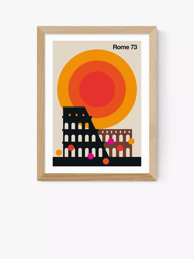 EAST END PRINTS Bo Lundberg 'Rome 73' Italy Framed Print, 30x40cm