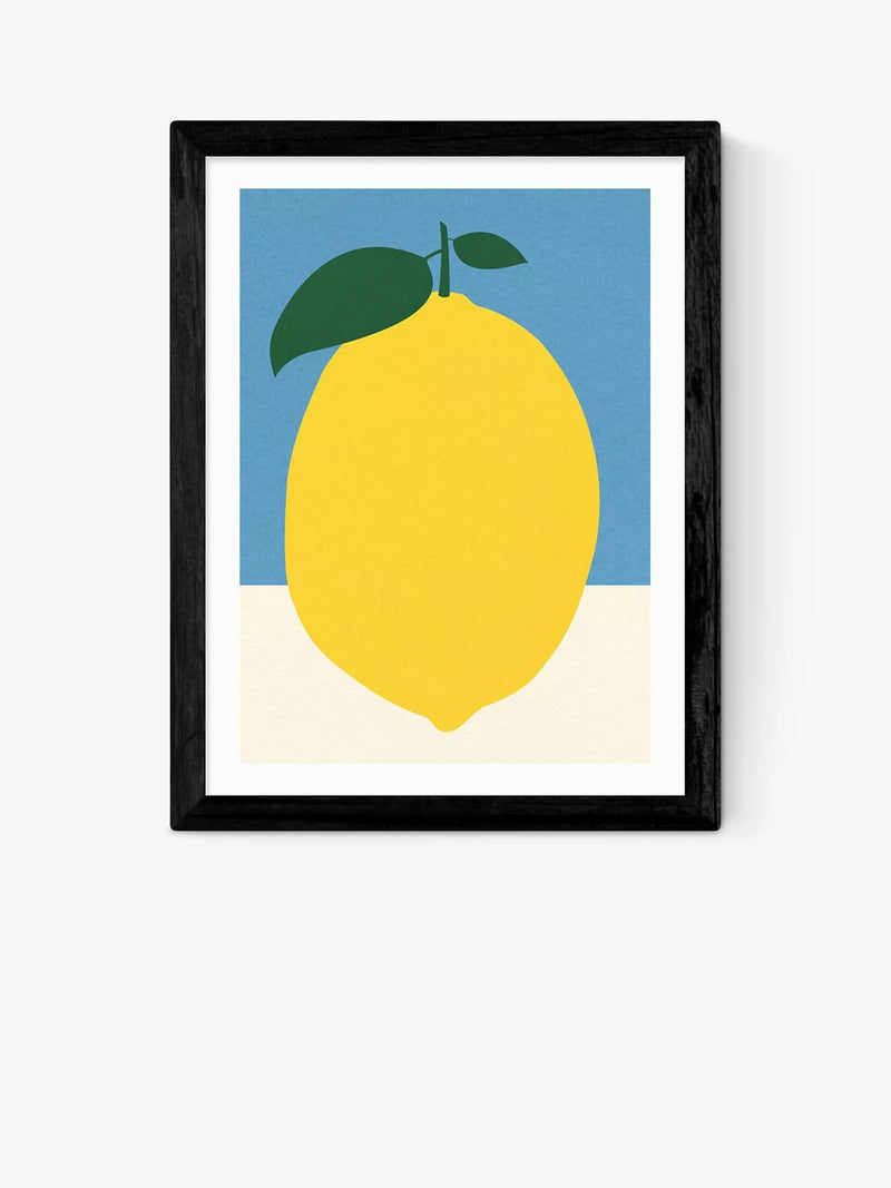 East End Prints Yellow Lemon framed print 30x40cm, imported from the UK