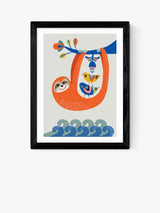 John Lewis EAST END PRINTS Rachel Lee Sloth Framed Print, 60x80cm- Buy online at McGrocer