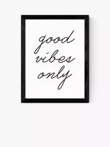 John Lewis East End Prints Rafael Farias Good Vibes Framed Print 25x30cm- Buy online at McGrocer