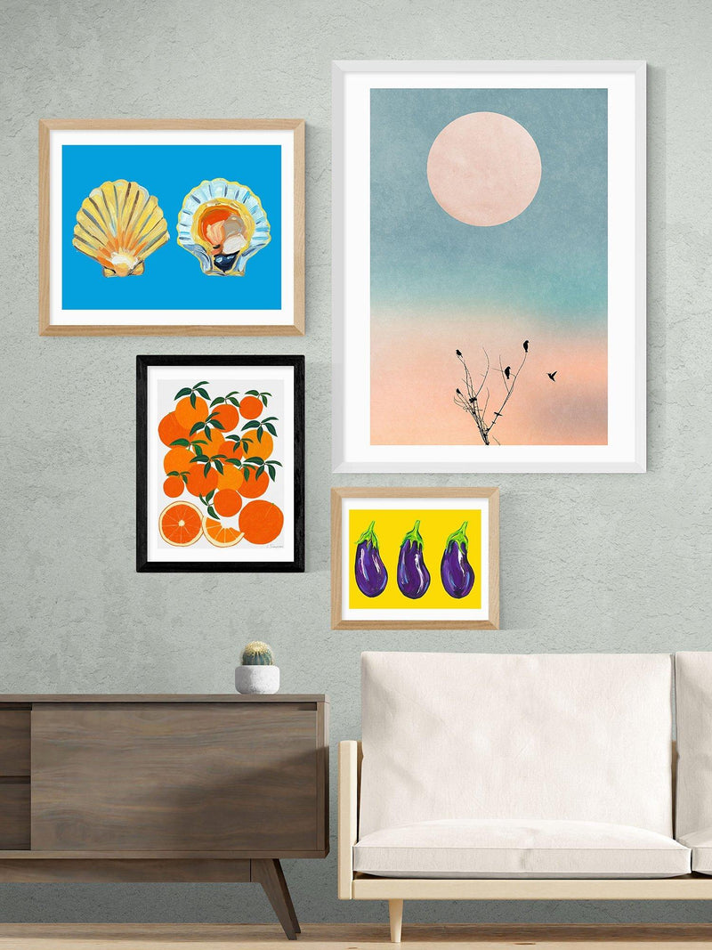 East End Prints framed print Orange Harvest 25x30cm, imported from the UK