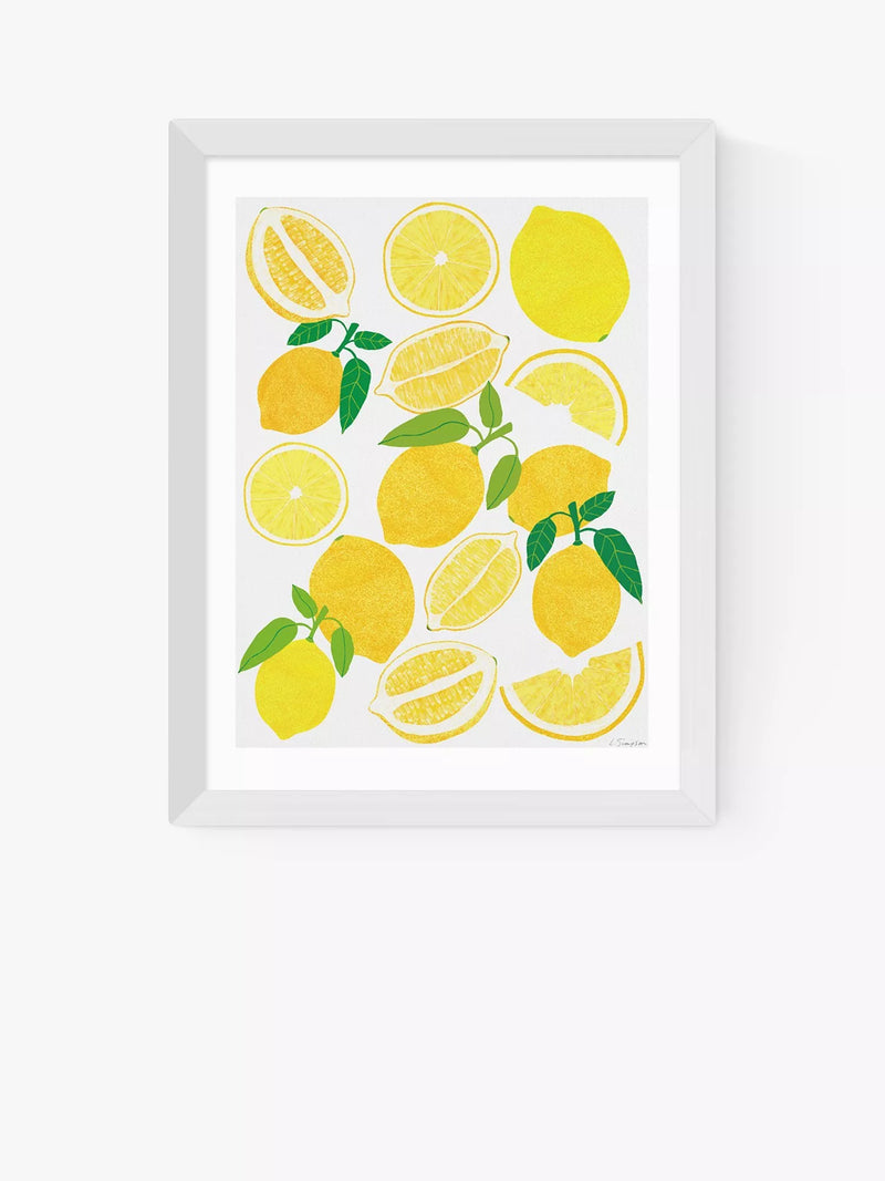 EAST END PRINTS Leanne Simpson Lemon Harvest Framed Print 25x30cm