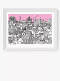 EAST END PRINTS Lizzie Prestt London Jungle Framed Print 25x30cm