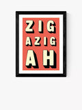 EAST END PRINTS Indieprints Zig-Azig-Ah framed print 30x40cm - British product