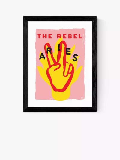 John Lewis EAST END PRINTS Sophie Ward 'Aries The Rebel' Framed Print 25x30cm- Buy online at McGrocer