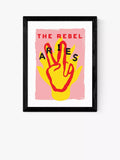 East End Prints Aries The Rebel framed print 25x30cm, imported from the UK