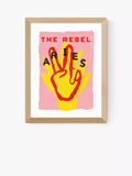 EAST END PRINTS Sophie Ward 'Aries The Rebel' Framed Print 25x30cm