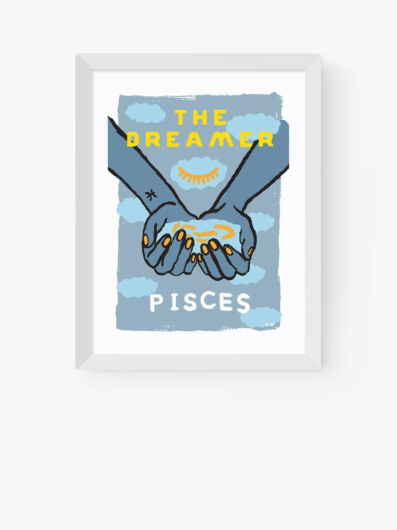 EAST END PRINTS Sophie Ward 'Pisces The Dreamer' Framed Print 25x30cm