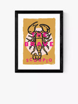 John Lewis EAST END PRINTS Sophie Ward 'Scorpio The Brave' Framed Art Print, 25x30cm- Buy online at McGrocer