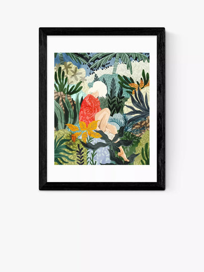 John Lewis EAST END PRINTS 83 Oranges 'Distracted Reader' Framed Print, 60x80cm- Buy online at McGrocer