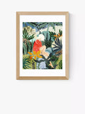 EAST END PRINTS 83 Oranges 'Distracted Reader' Framed Print, 60x80cm