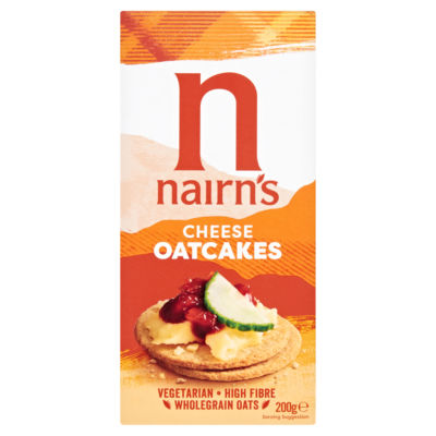 Nairn's cheese oatcakes 200g, imported from the UK