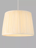 John Lewis Lymington Pleated Silk Tapered Lampshade, Ivory, H21 x Dia.30cm