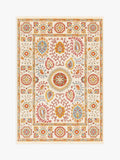 Gooch Luxury Afghan Sultani Rug in neutral, UK version