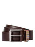 Paul Smith multicoloured stripe leather belt (British brand)