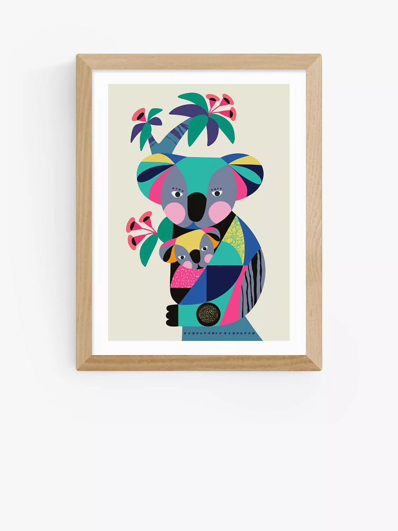 East End Prints Rachel Lee 'Baby Koala with Mum' Framed Print 40x50cm