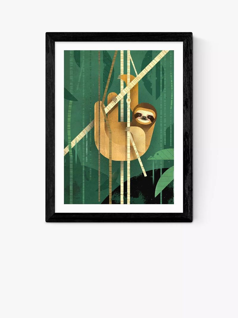 EAST END PRINTS Dieter Braun Sloth Framed Print 60x80cm
