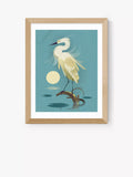 EAST END PRINTS Dieter Braun Little Egret Framed Print 40x50cm