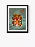 East End Prints framed print Swimming Tiger 30x40cm, UK version