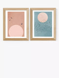 EAST END PRINTS Kubistika Fly Framed Print Set of 2 30x40cm