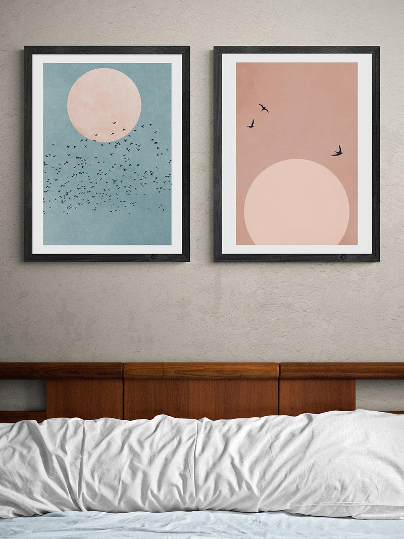 East End Prints Kubistika Fly framed print set 30x40cm - British product
