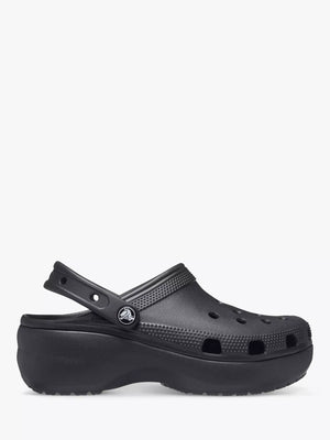 Classic Platform Clogs in Black with Added Height