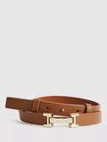 Reiss Hayley skinny leather belt 2cm width, UK version