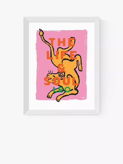 John Lewis EAST END PRINTS Sophie Ward 'Leo The Life and Soul' Framed Print, 30x40cm- Buy online at McGrocer