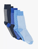 John Lewis spot stripe socks pack of 5, UK version