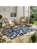 Sanderson Kasuri blue indoor outdoor rug - British product