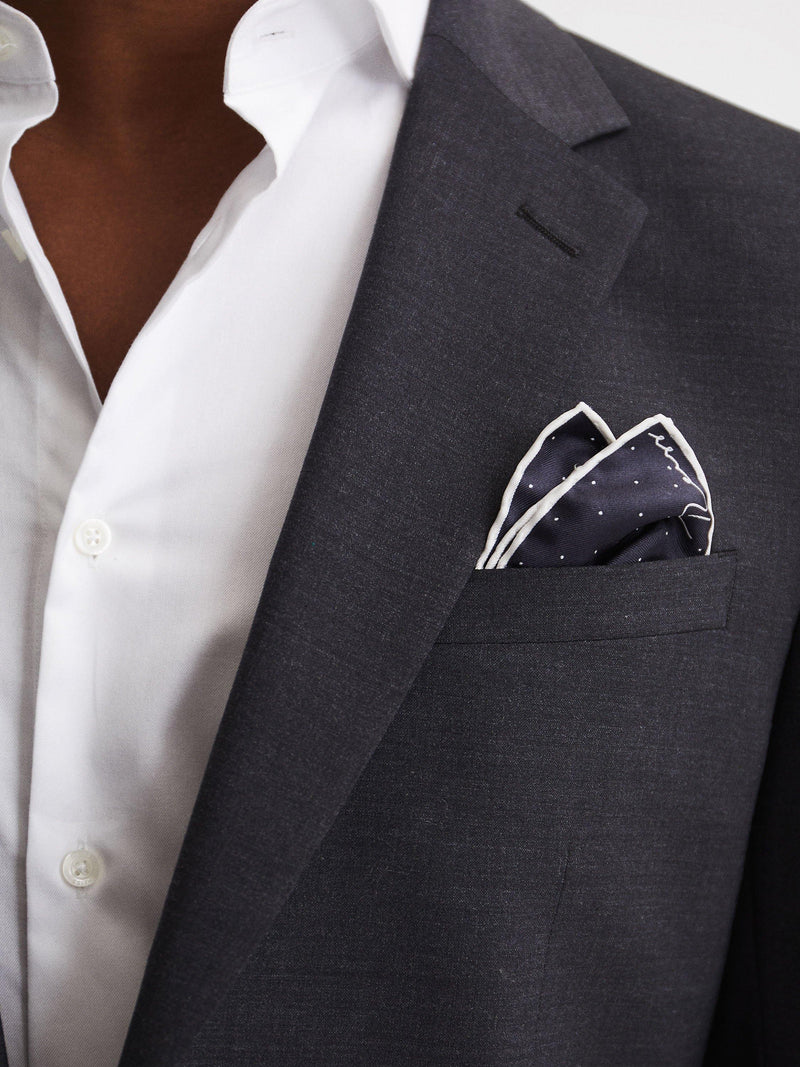 Reiss Liam silk pocket square - British product