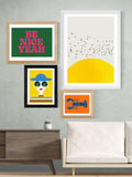 East End Prints Ana Jaks Sunglasses framed art print 25x30cm - British product