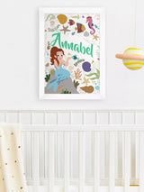 John Lewis Treat Republic Personalised Mermaid Framed Print Small- Buy online at McGrocer