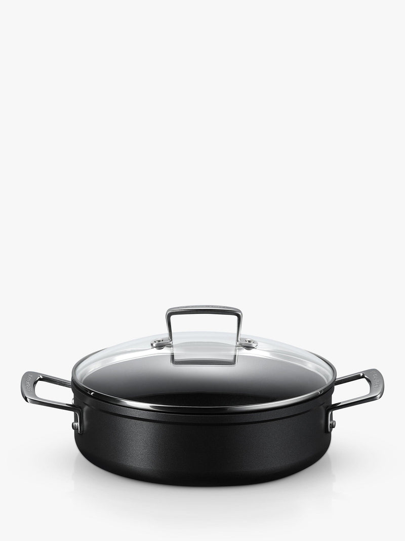 Le Creuset toughened non-stick sauteuse pan with glass lid, UK version