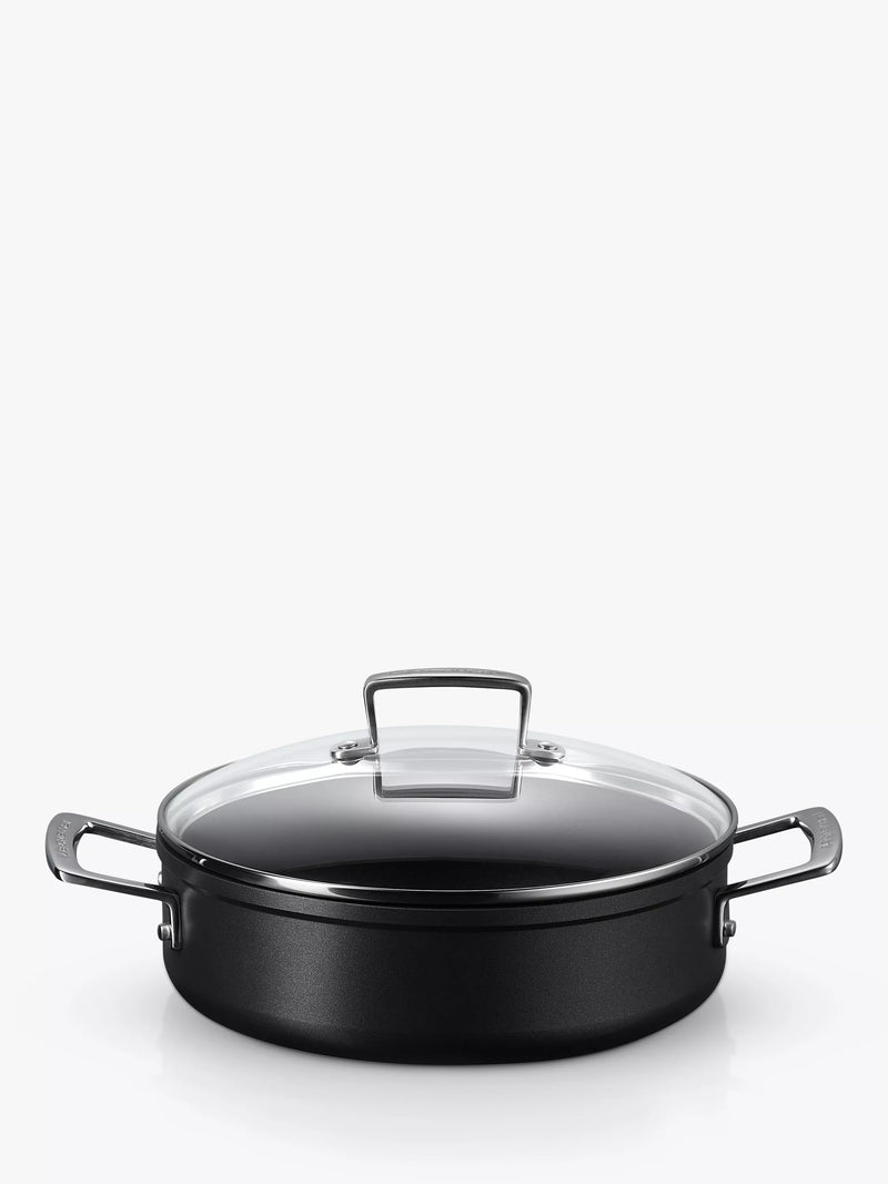 Le Creuset toughened non-stick sauteuse pan with glass lid, UK version