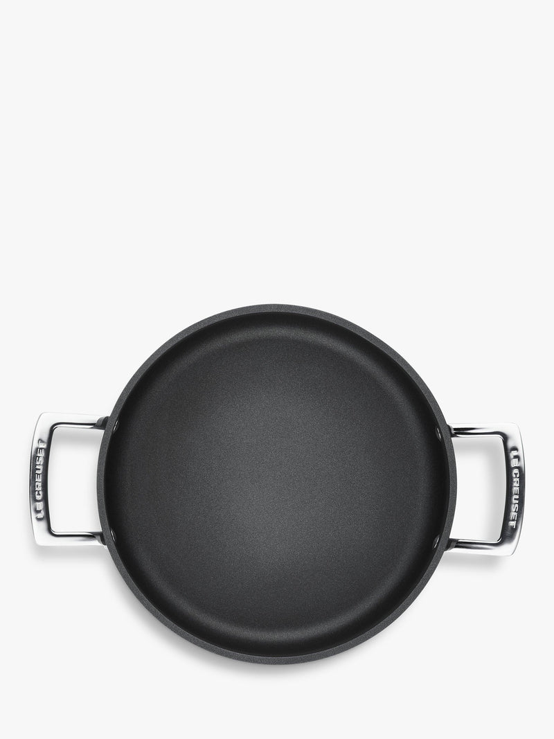 Le Creuset toughened non-stick sauteuse pan with glass lid, UK version