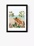 EAST END PRINTS 83 Oranges 'Vacay Book Club' Framed Print 30x40cm