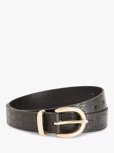 John Lewis John Lewis Medium Croc Leather Belt- Buy online at McGrocer