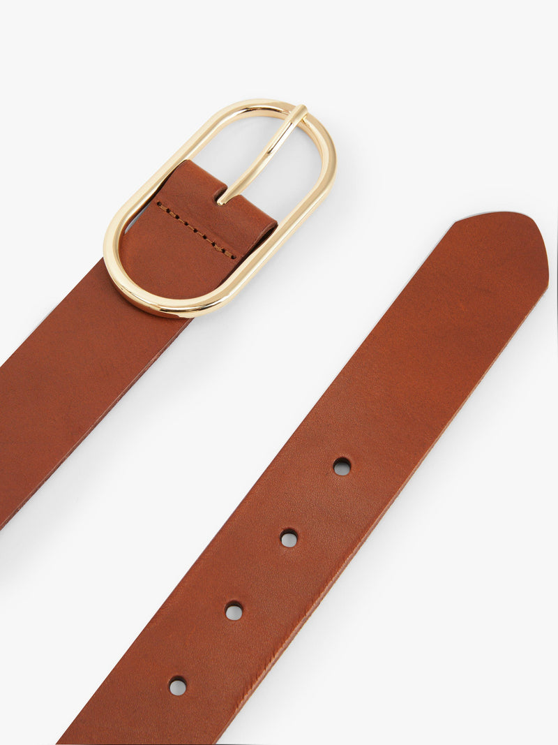 John Lewis oval buckle leather belt 34mm (British brand)
