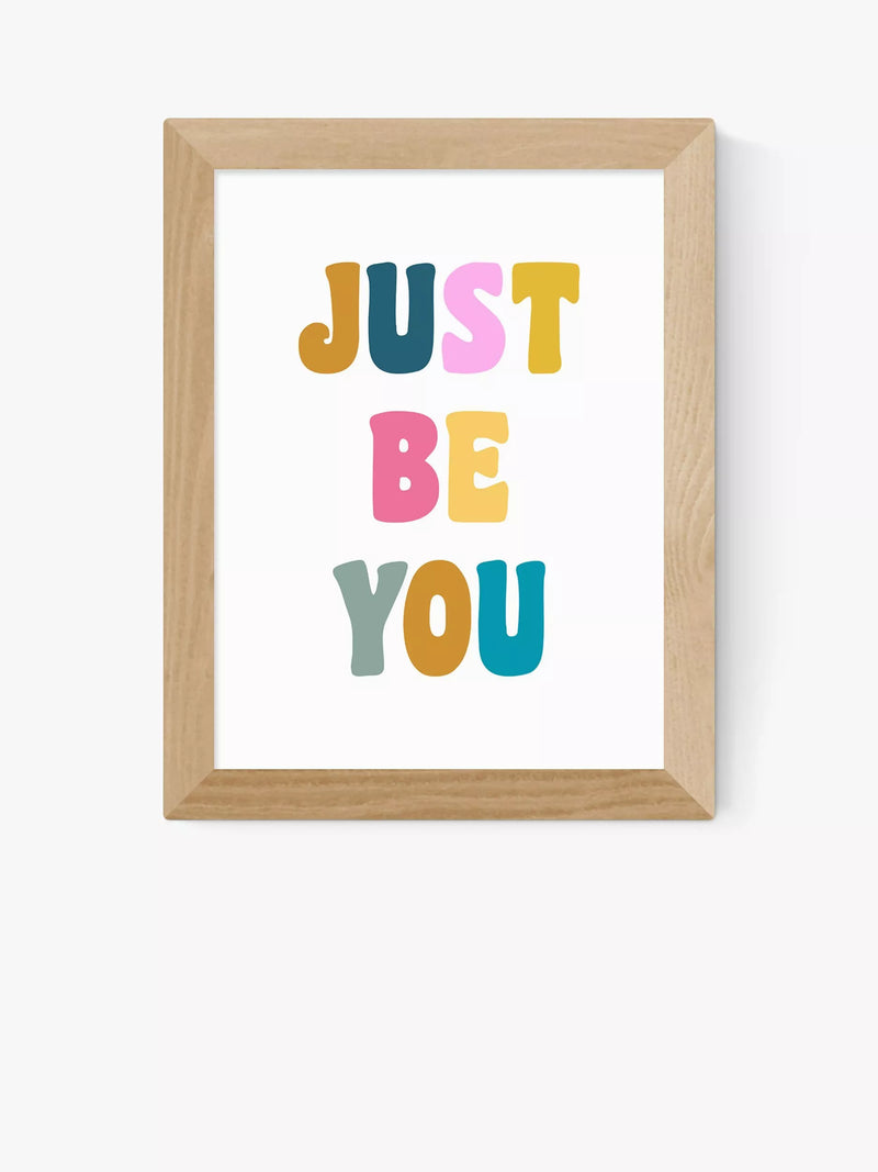 EAST END PRINTS apricot+birch 'Just Be You' Framed Print - Black Frame 56 x 46cm