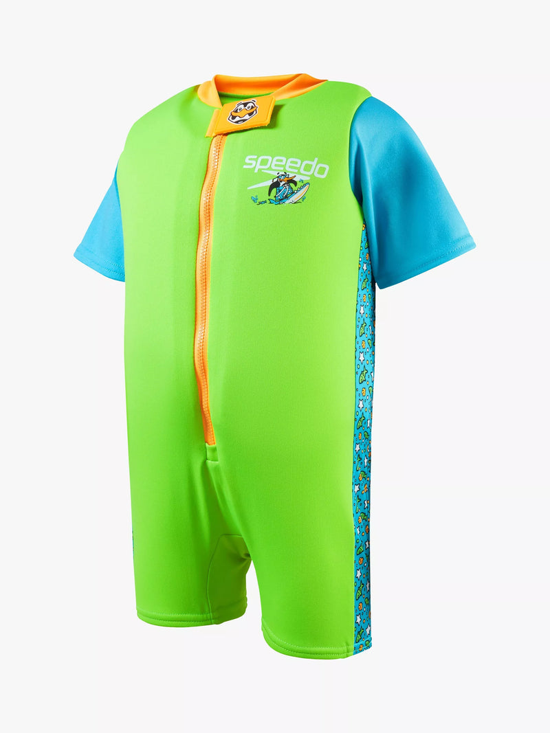 Speedo baby penguin floatsuit azure blue fluro, imported from the UK