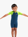 Speedo kids shortie wetsuit blue green neoprene - British brand