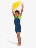 Speedo kids shortie wetsuit blue green neoprene - British brand