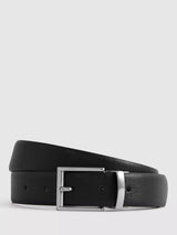 John Lewis Reiss Ricky Saffiano Leather Reversible Belt, Black- Buy online at McGrocer