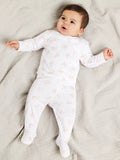 Mini Cuddles baby floral sleepsuits hat gloves set (British brand)